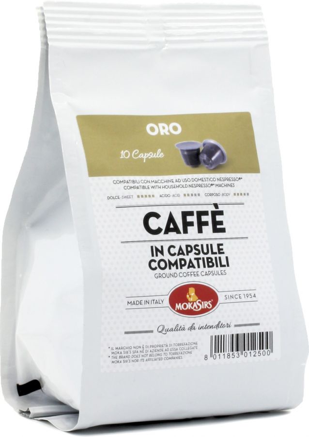 MokaSirs MokaSirs Oro Nespresso-kompatibel kaffekapsel 10 st.