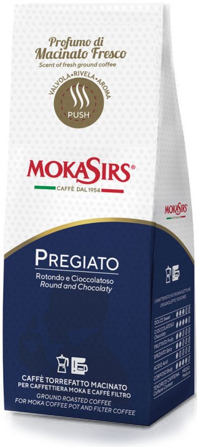 MokaSirs Pregiato malet kaffe 180 g