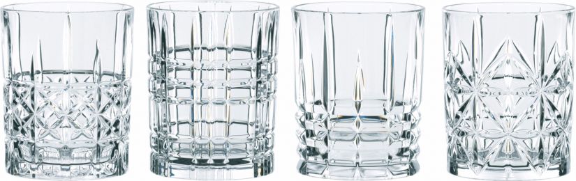 Nachtmann Nachtmann Highland Tumbler drinkglasset med 4 olika mönster