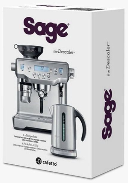 Sage avkalkningspulver för espressomaskiner, 4 x 25 g