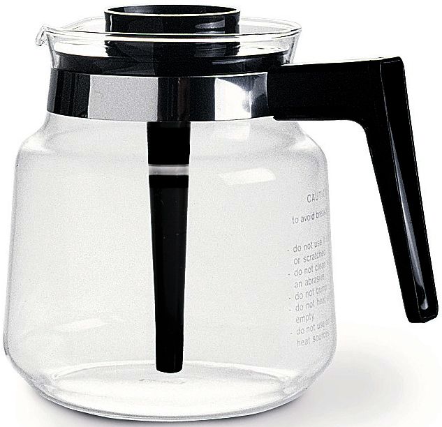 Moccamaster glaskanna med svart lock för KB-seriens kaffebryggare
