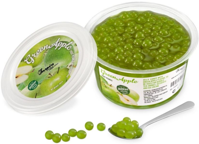 TIFC Boba Bubble Tea bubbelte-pärlor, Green Apple 450 g
