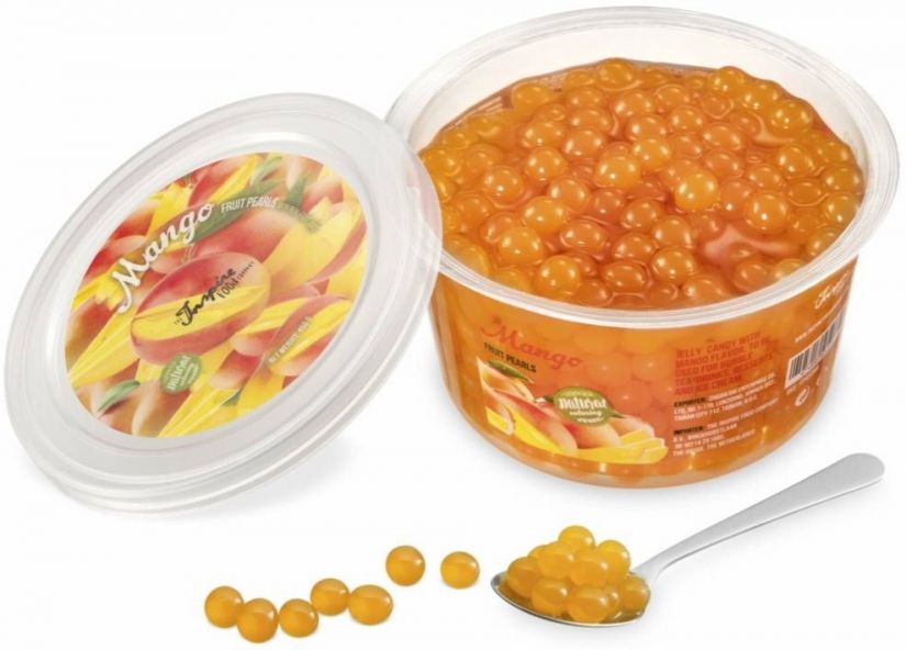 TIFC Boba Bubble Tea Fruit Pearls, Mango 450 g