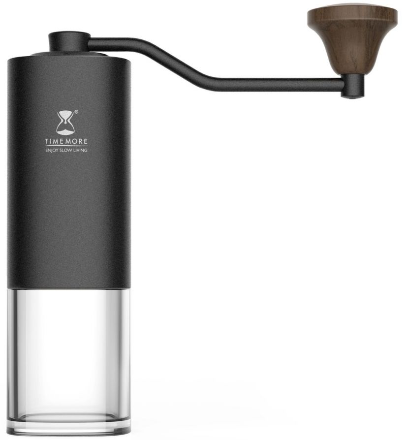 Timemore Timemore Chestnut manuell kaffekvarn, svart med transparent bas