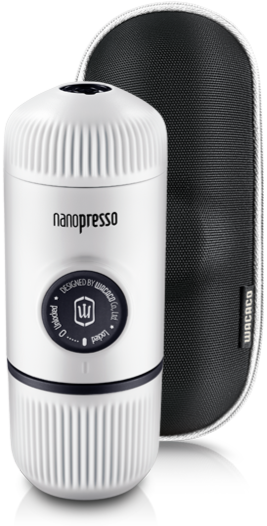 Wacaco Wacaco Nanopresso Elements Chill White - bärbar espressobryggare + skyddsfodral