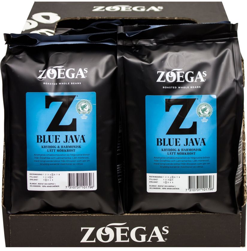 Zoégas Zoégas Blue Java 8 x 450 g kaffebönor grossistförpackning