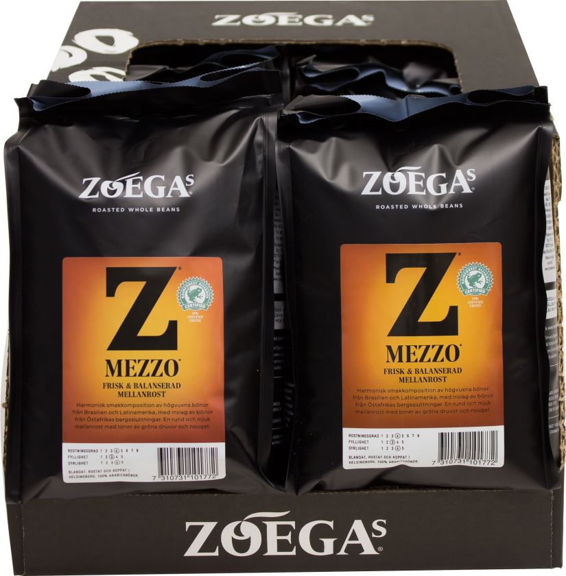 Zoégas Zoégas Mezzo 8 x 450 g kaffebönor grossistförpackning