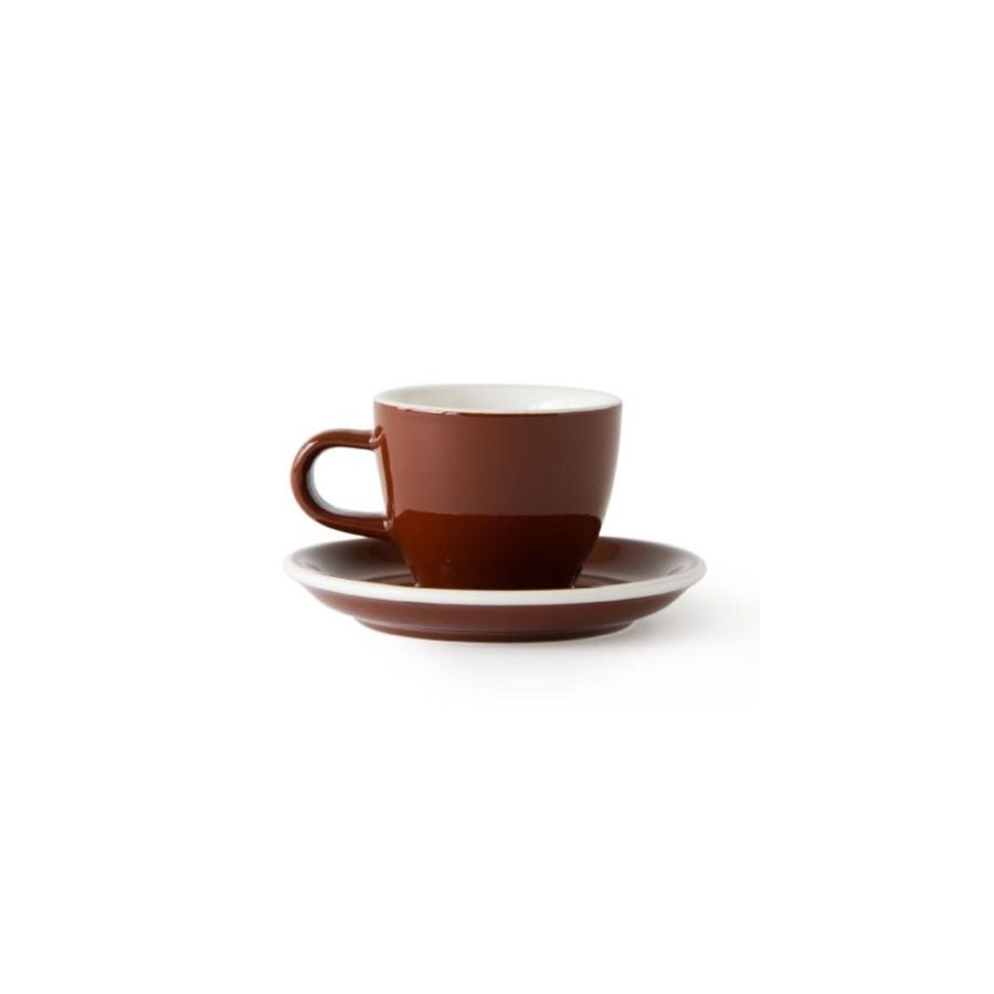 Acme Demitasse Espresso kopp 70 ml + fat 11 cm, Weka Brown