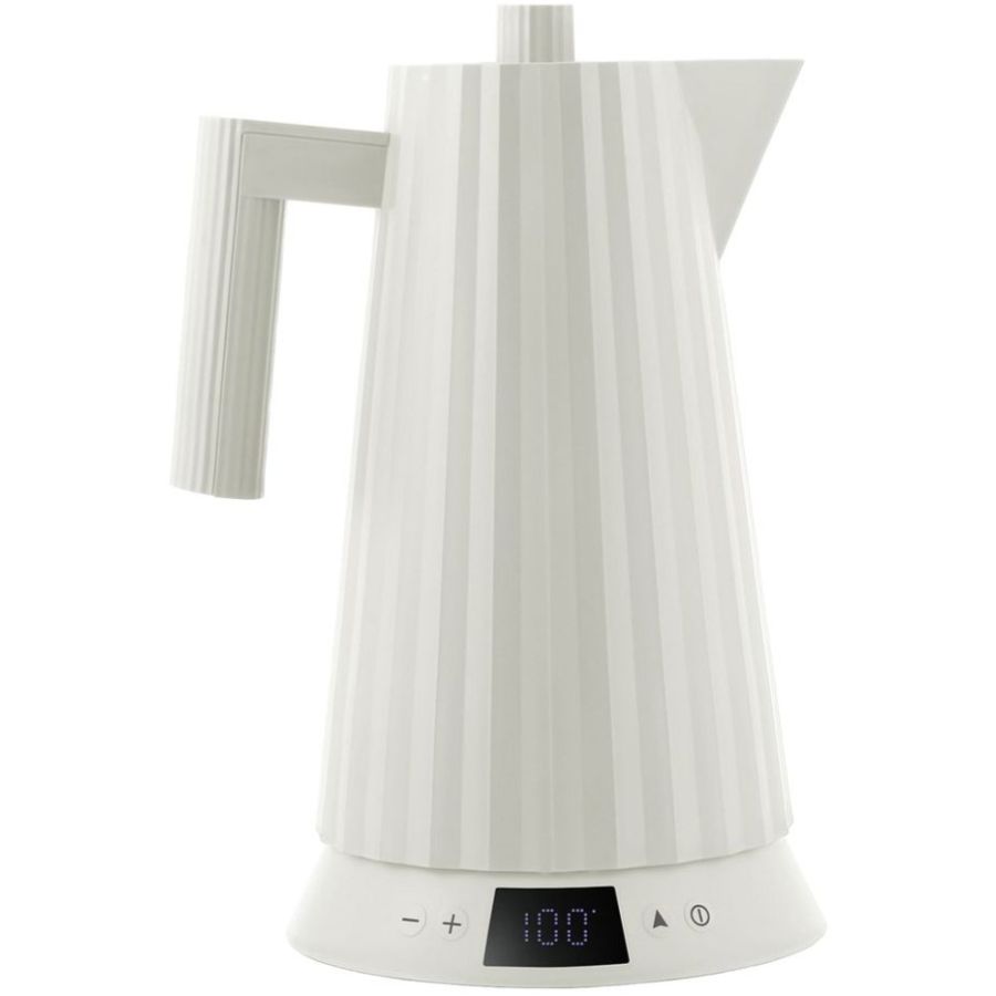Alessi MDL21 Plissé vattenkokare med temperaturkontroll 1,7 l, vit