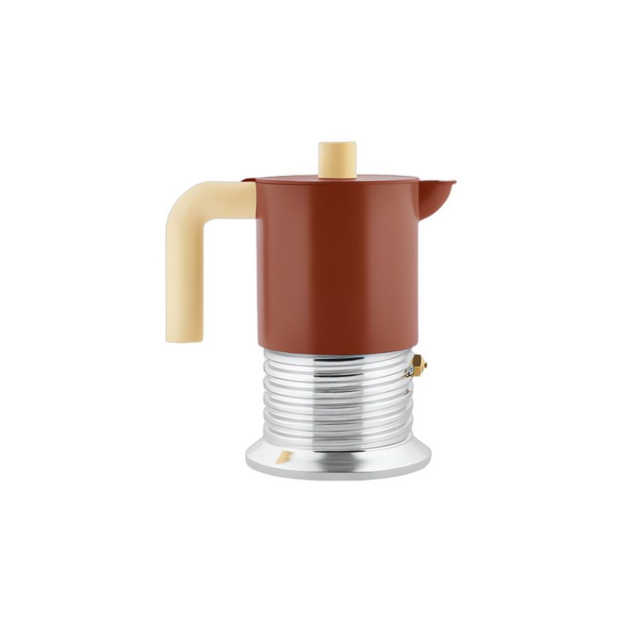 Alessi Vite PM01/6 BR mokabryggare för induktion 6 koppar, brun