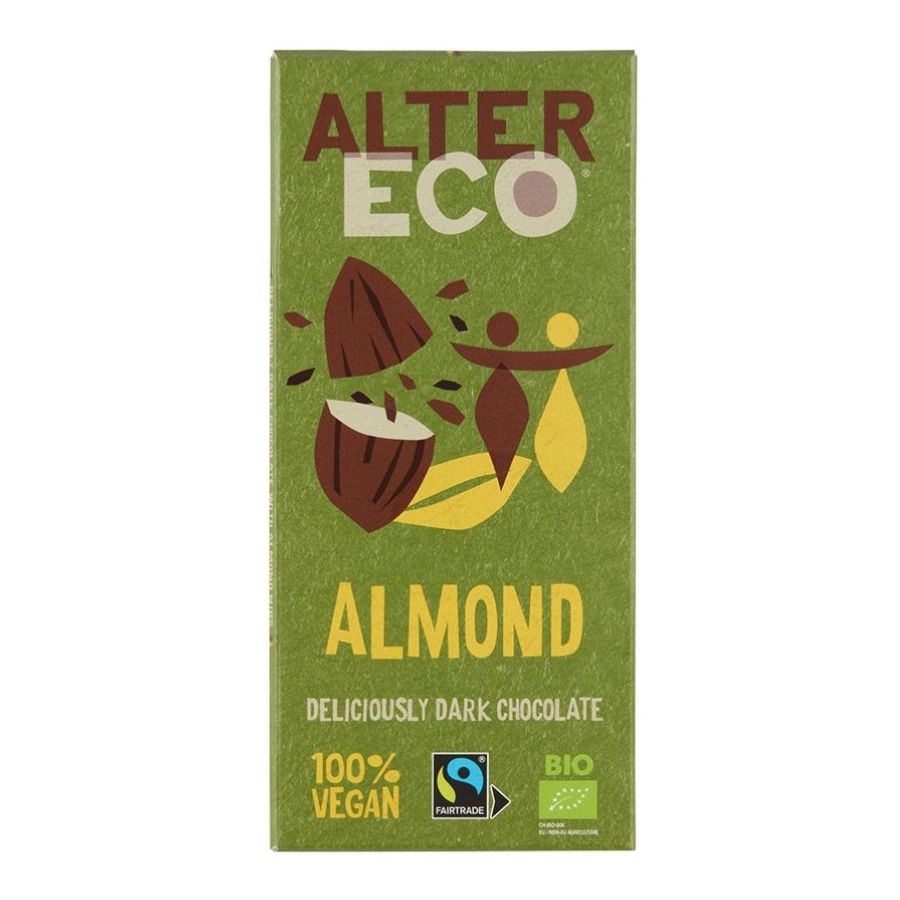 Alter Eco mandel & mörk choklad 60% 100 g
