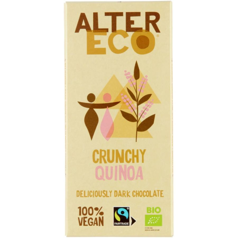 Alter Eco krispig quinoa & mörk choklad 60% 100 g