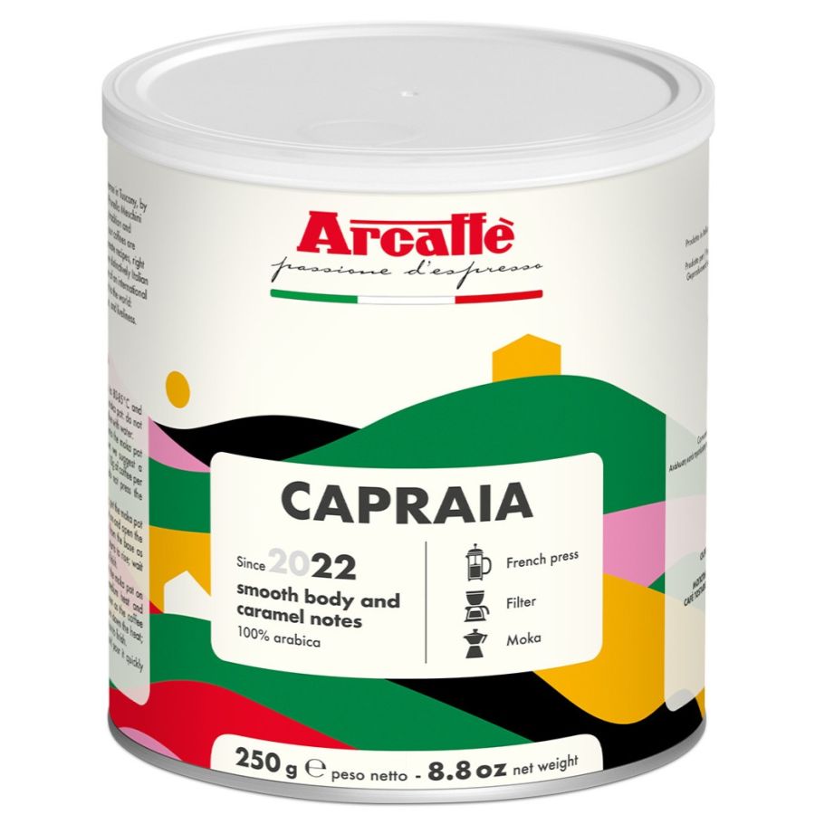 Arcaffe Capraia malet kaffe 250 g burk