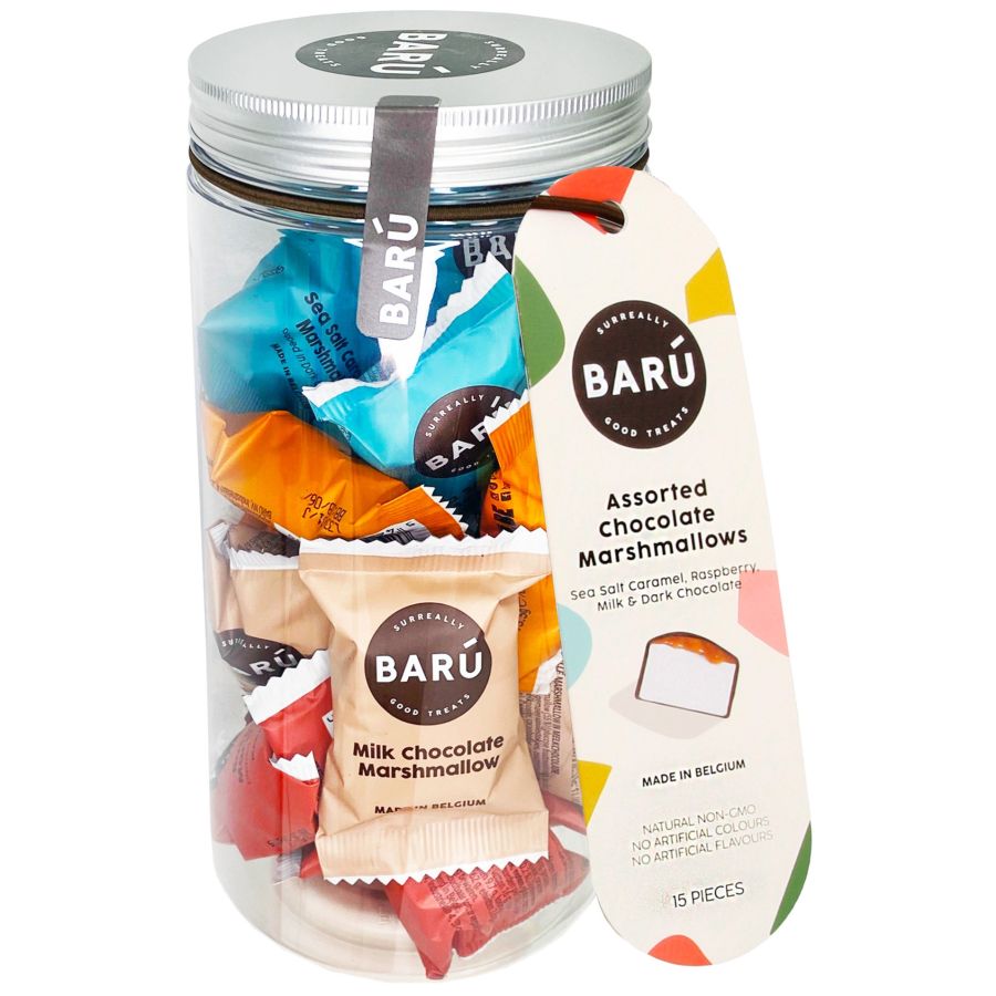 Barú Assorted Chocolate Marshmallows In A Jar 208 g