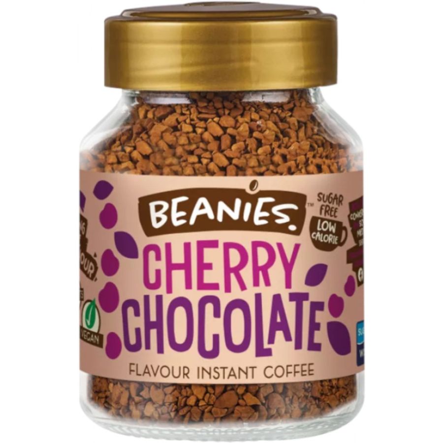 Beanies Cherry Chocolate smaksatt snabbkaffe 50 g