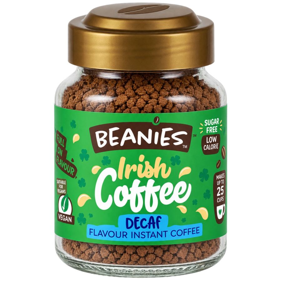 Beanies Decaf Irish Coffee koffeinfritt smaksatt snabbkaffe 50 g