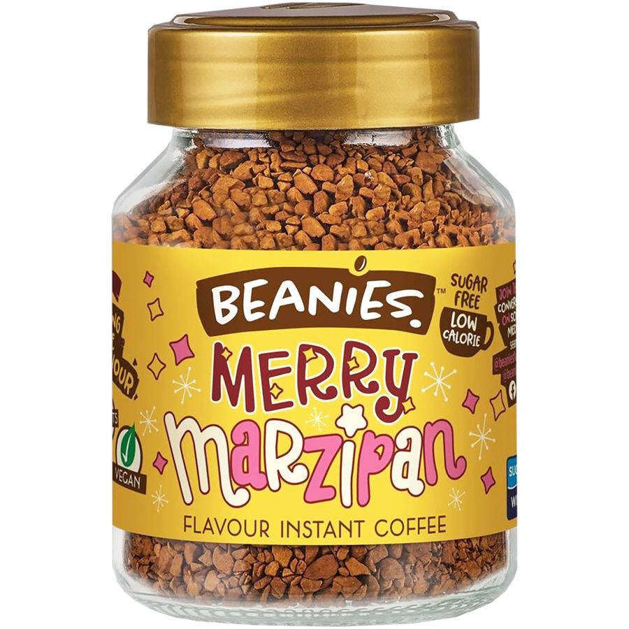 Beanies Merry Marzipan Flavoured Instant Coffee 50 g