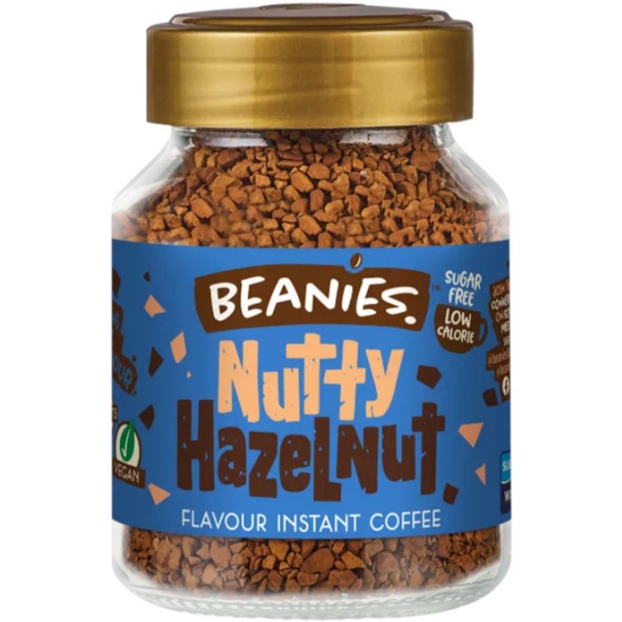 Beanies Nutty Hazelnut smaksatt snabbkaffe 50 g