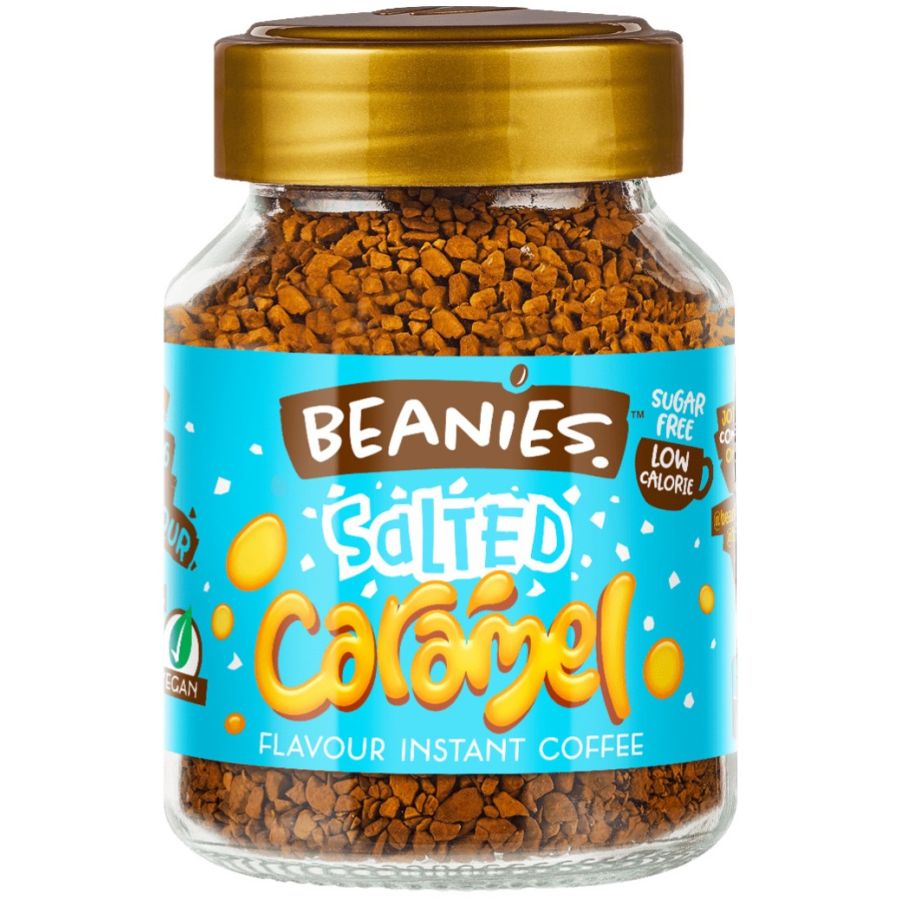 Beanies Salted Caramel smaksatt snabbkaffe 50 g