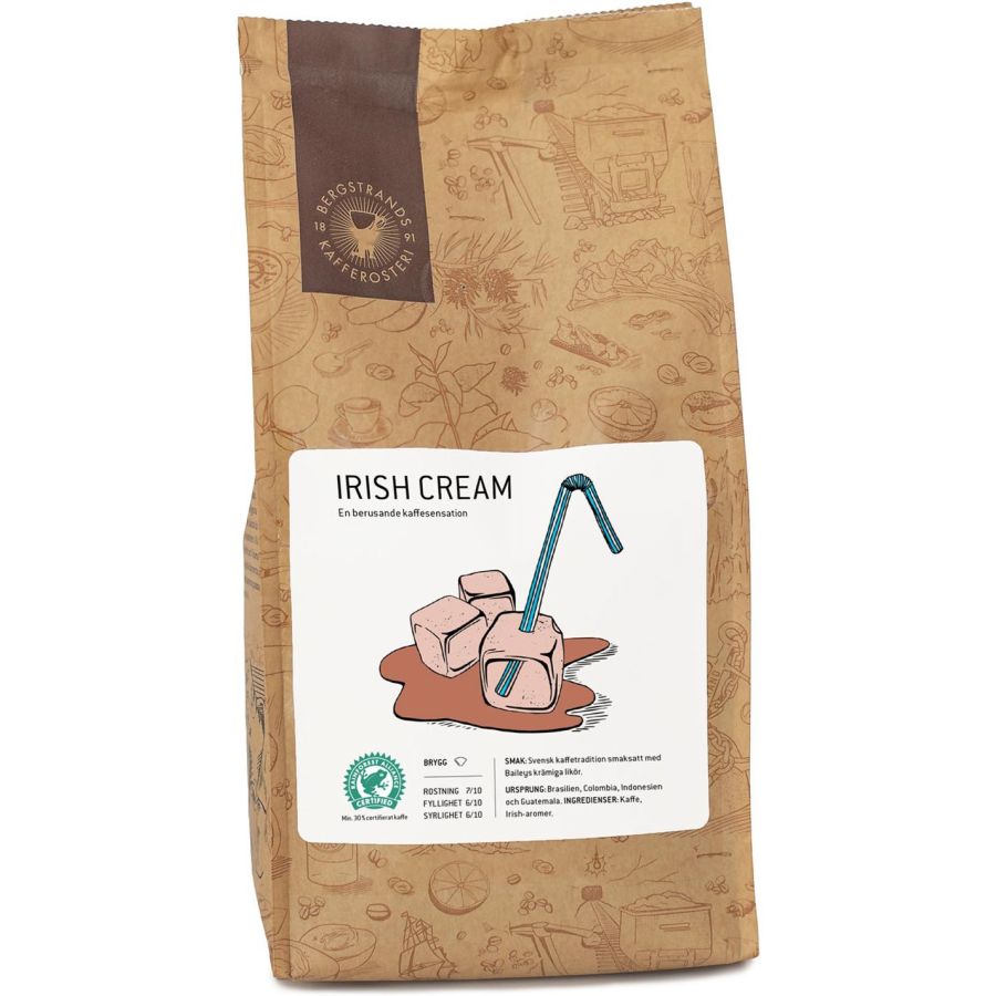 Bergstrands Irish Cream smaksatt kaffe 250 g bryggmalet