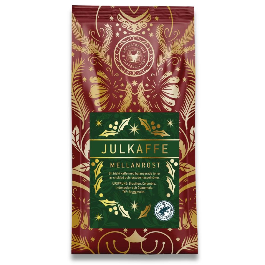 Bergstrands okryddat julkaffe mellanrost 250 g bryggmalet