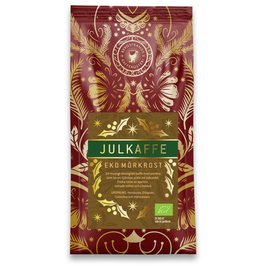 Bergstrands okryddat julkaffe mörkrost EKO 250 g bryggmalet