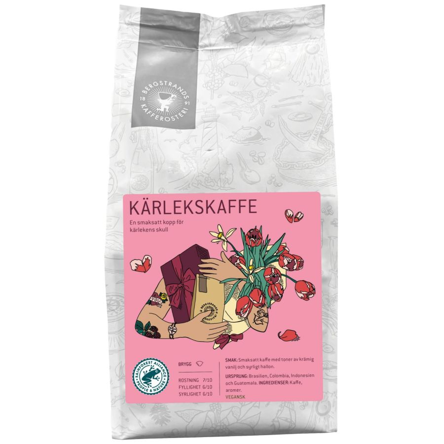 Bergstrands Kärlekskaffe smaksatt kaffe 250 g bryggmalet