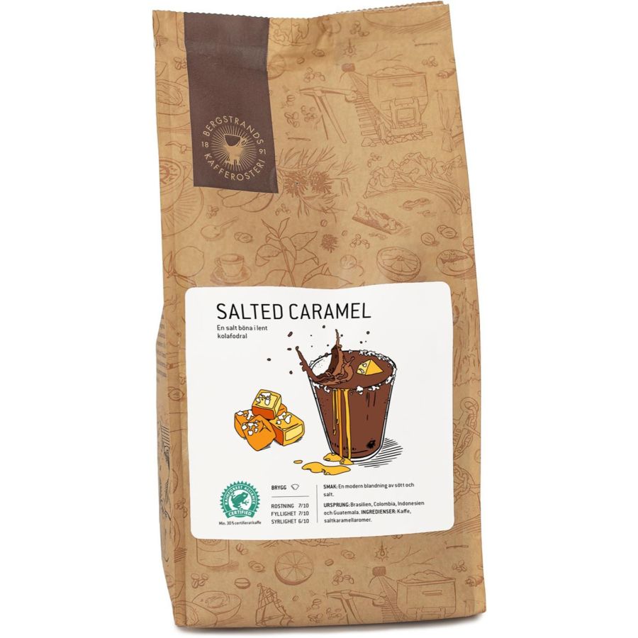 Bergstrands Salted Caramel smaksatt kaffe 250 g bryggmalet