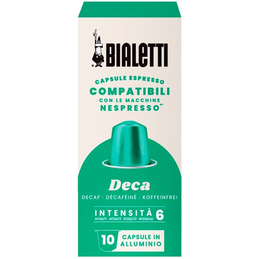 Bialetti Deca Nespresso-kompatibla koffeinfria kaffekapslar 10 st.