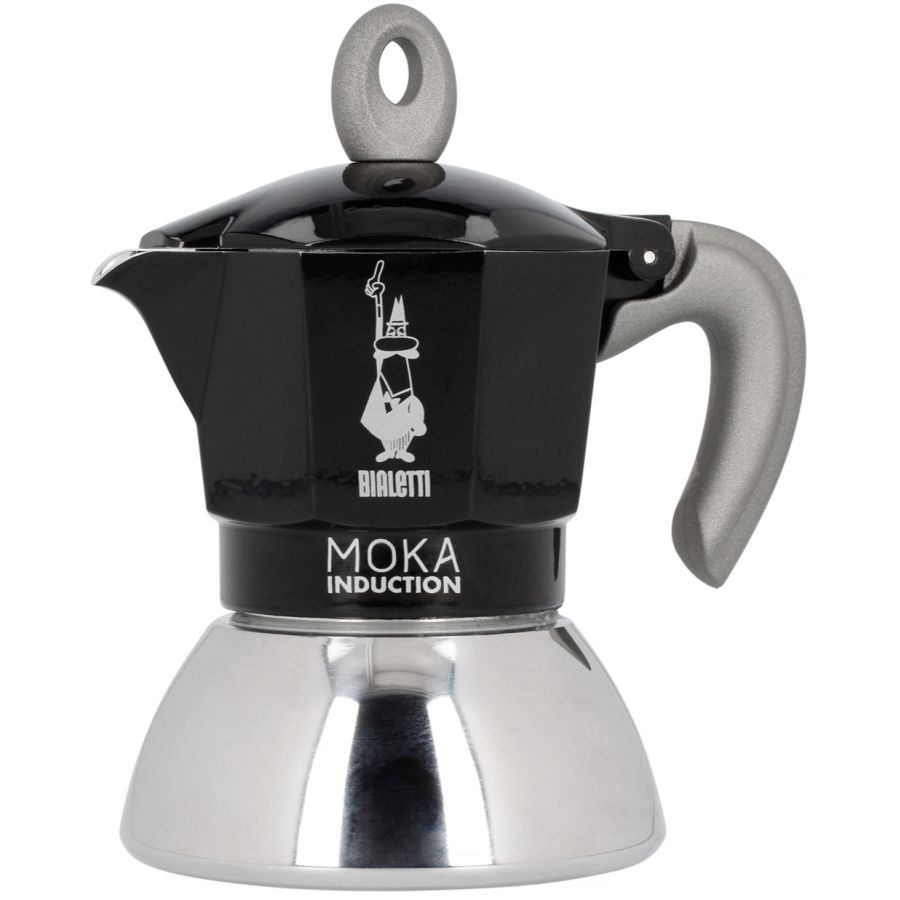 Bialetti Moka Induction Black mokabryggare, 2 koppar