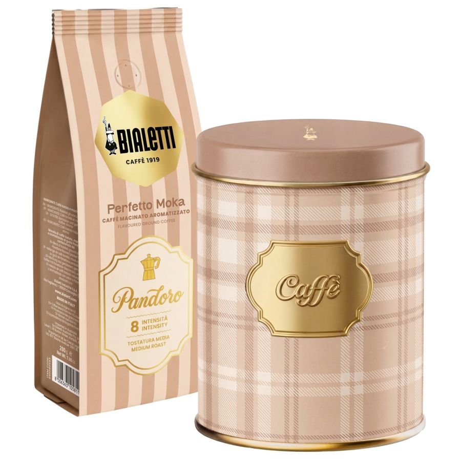 Bialetti Perfetto Moka Pandoro smaksatt malet kaffe 200 g burk