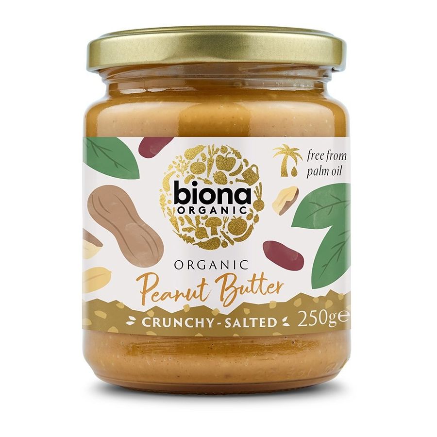 Biona Peanut Butter Crunchy saltat jordnötssmör 250 g