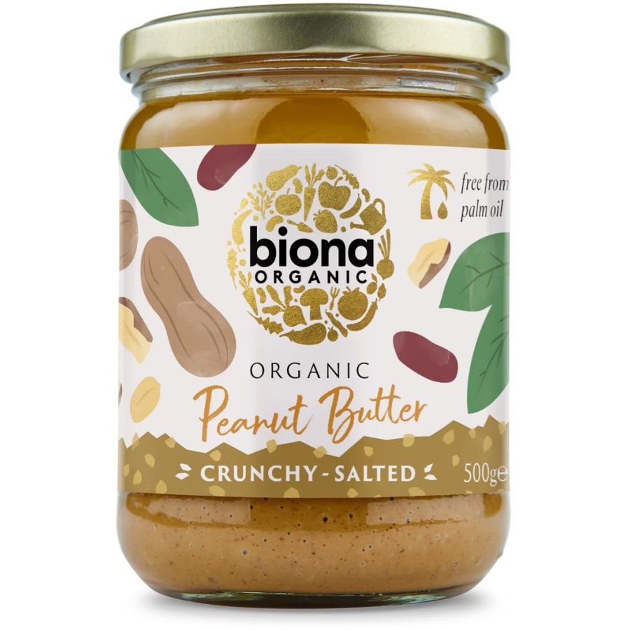 Biona Peanut Butter Crunchy saltat jordnötssmör 500 g