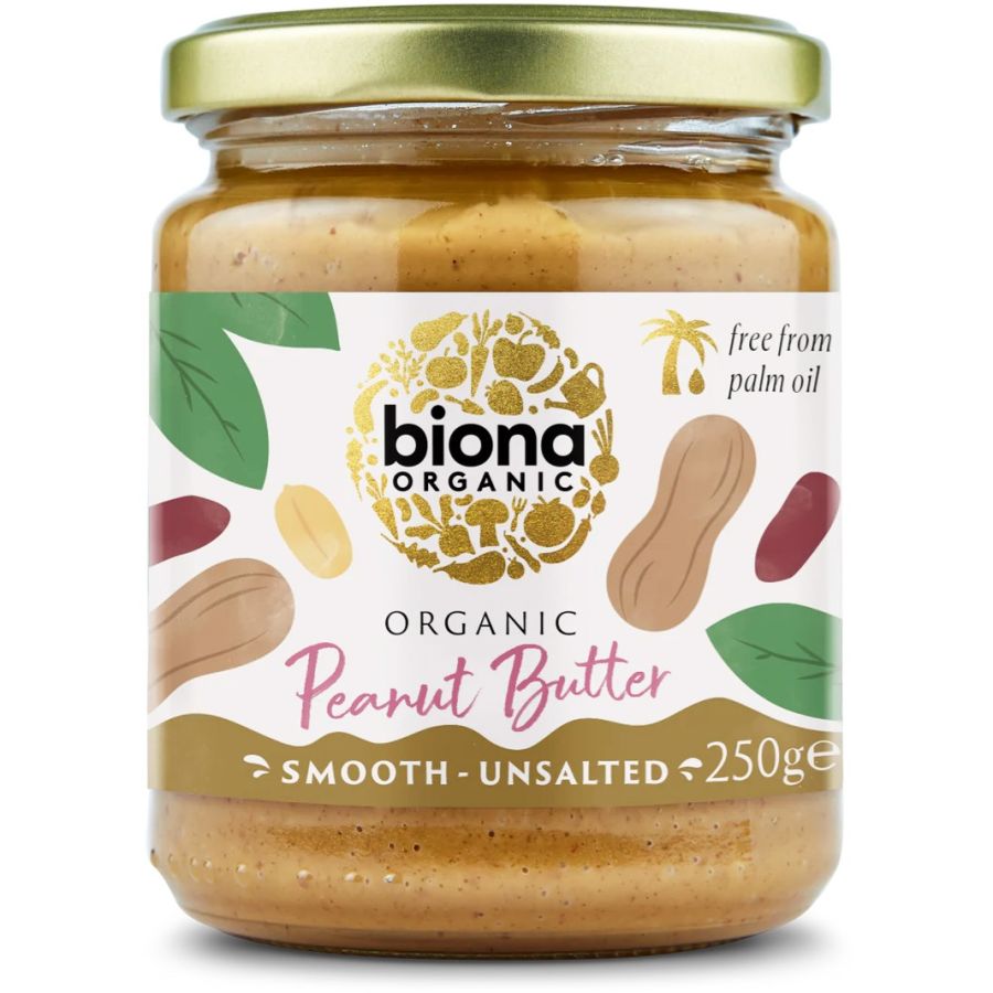 Biona Peanut Butter Smooth osaltat jordnötssmör 250 g