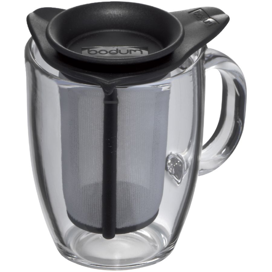Bodum Yo-Yo Set glass mug and tea filter