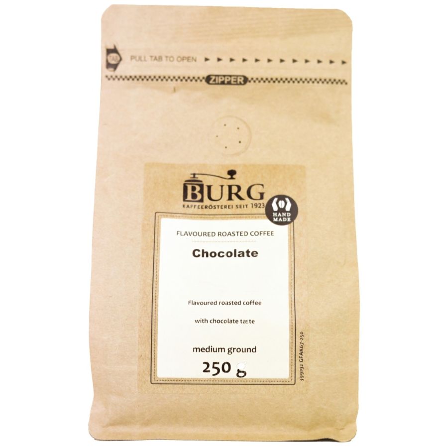 Burg Flavoured Coffee, Chocolate 250 g Ground