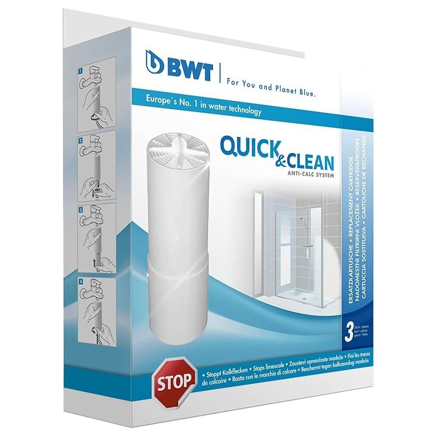 BWT Quick & Clean Anti-Calc filterpatroner, 3-pack