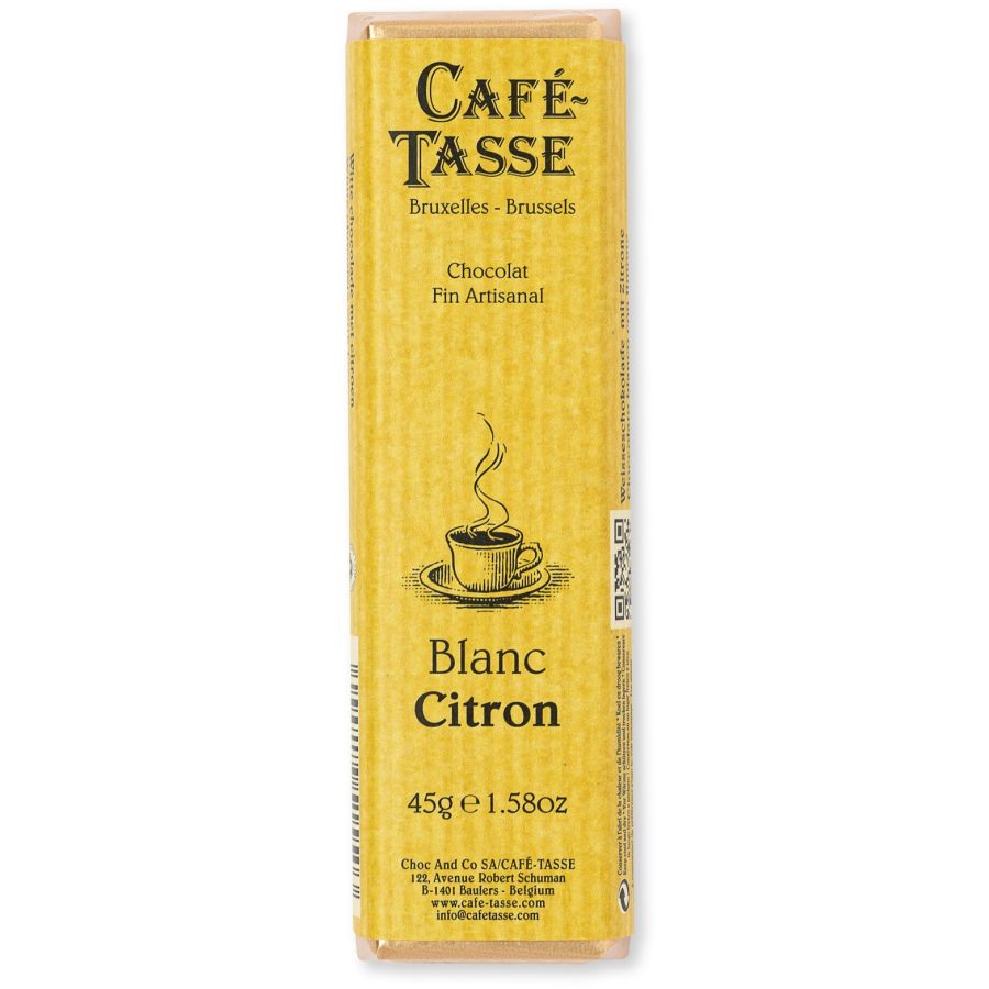 Café-Tasse vit choklad & citron 45 g