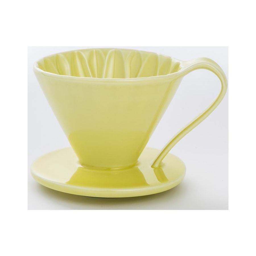 CAFEC Arita Ware Flower Dripper 1 Cup, Yellow