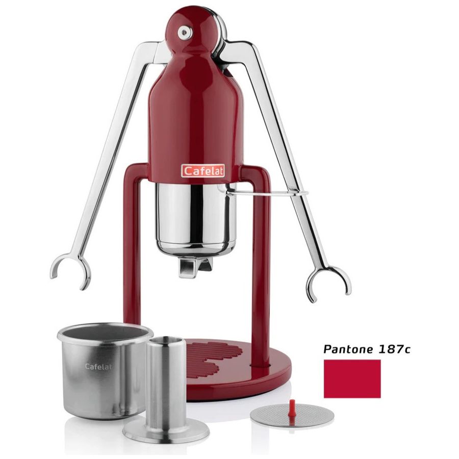 Cafelat Robot Regular manuell espressomaskin, röd