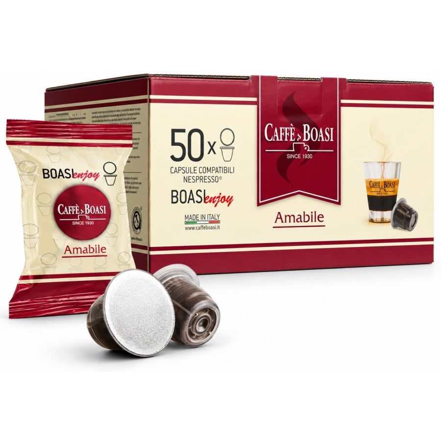 Caffè Boasi Amabile Nespresso-kompatibla kaffekapslar 50 st.