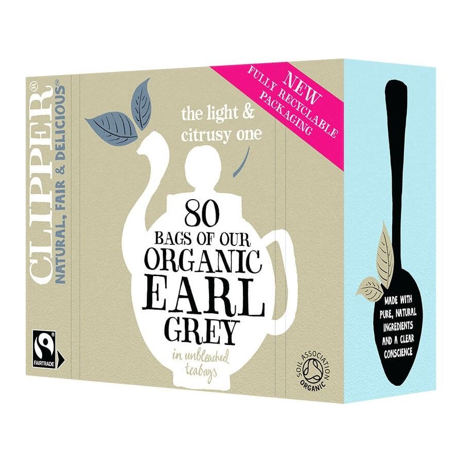 Clipper Organic Earl Grey Tea 80 tepåsar