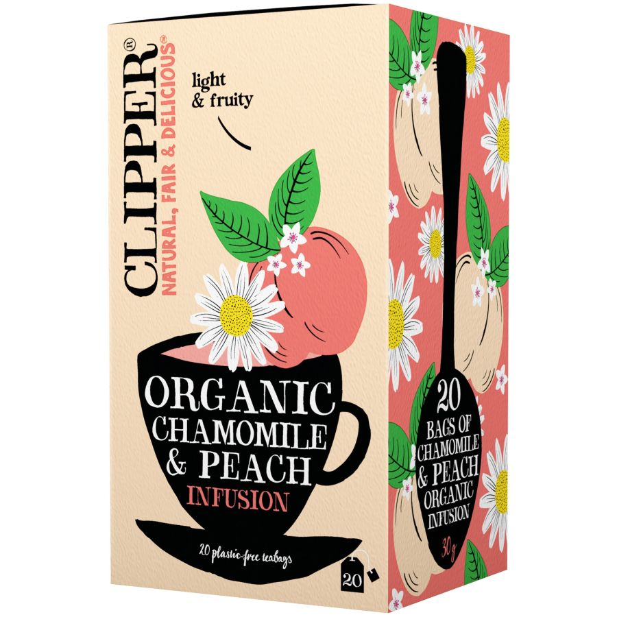 Clipper Chamomile And Peach Infusion 20 Tea Bags