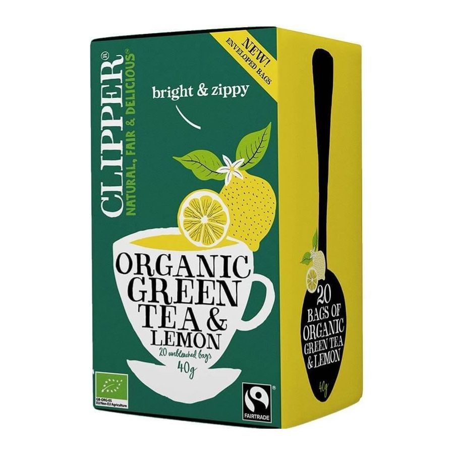 Clipper Organic Green Tea & Lemon 20 Bags