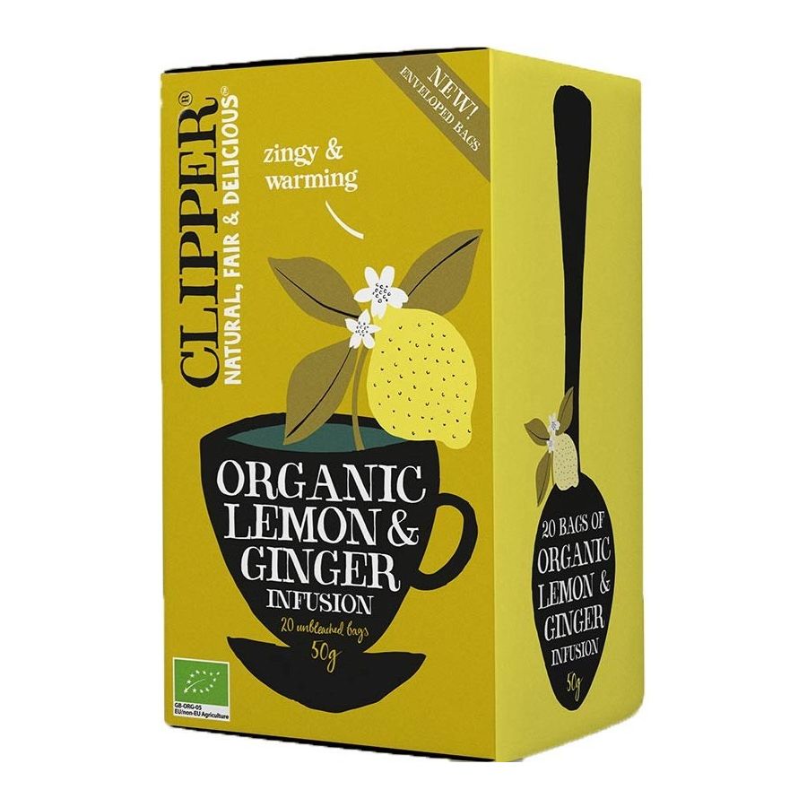 Clipper Organic Lemon & Ginger Infusion 20 Tea Bags