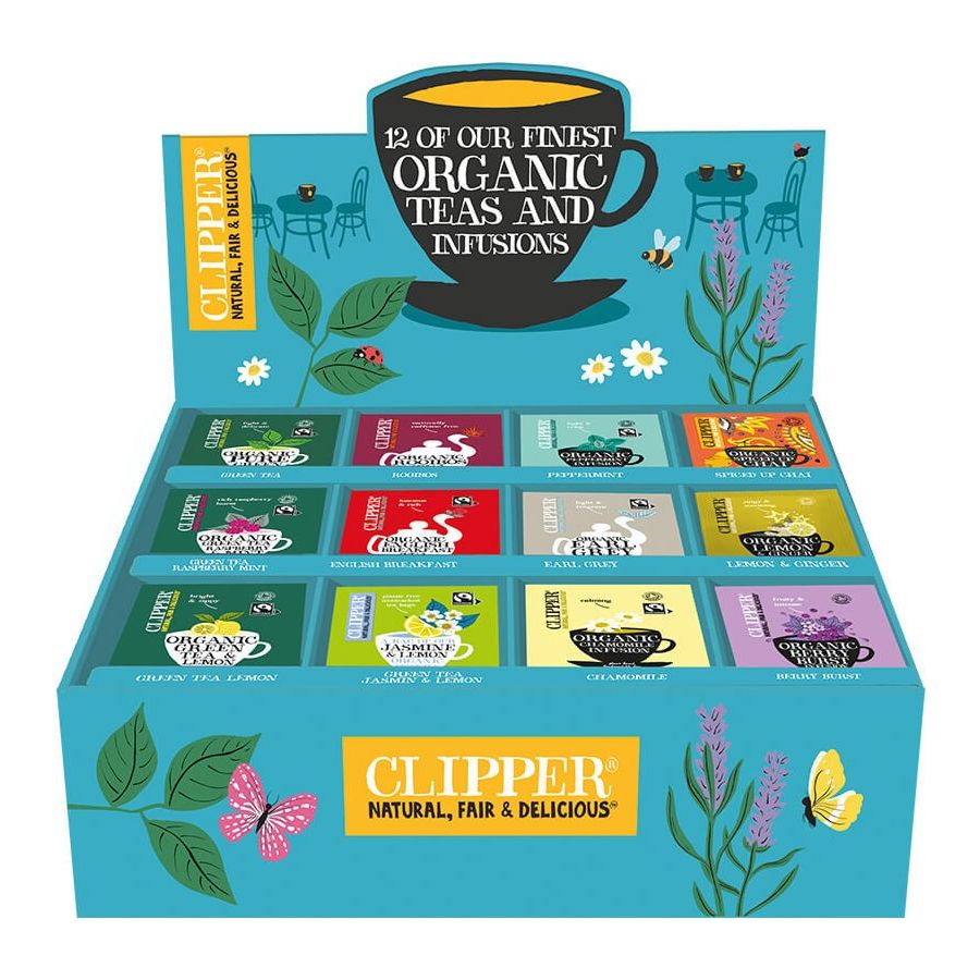 Clipper Organic Teas & Infusions te-sortiment, 180 tepåsar