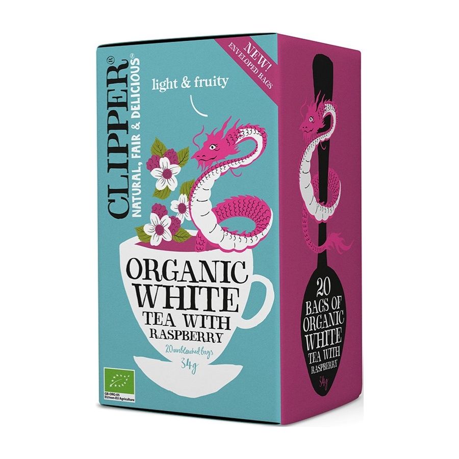 Clipper Organic White Tea With Raspberry 20 tepåsar