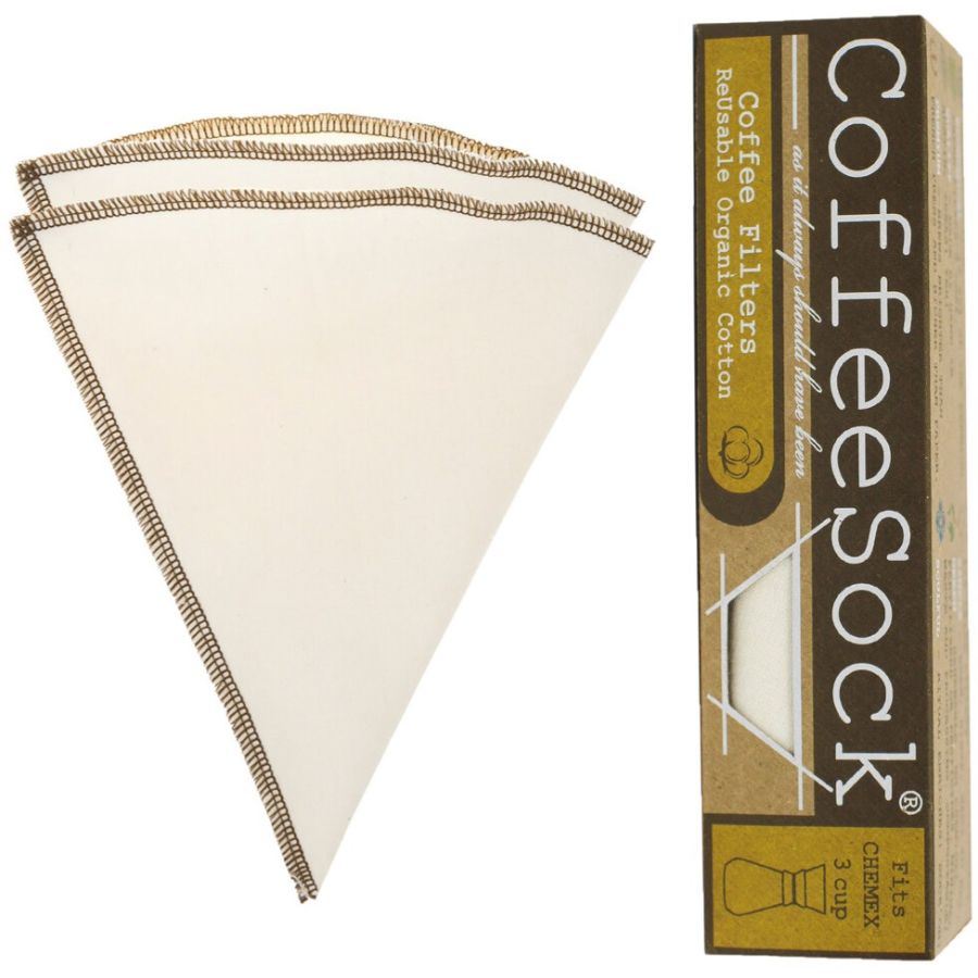 CoffeeSock Chemex® Style 3 Coffee Filter, 2 pcs