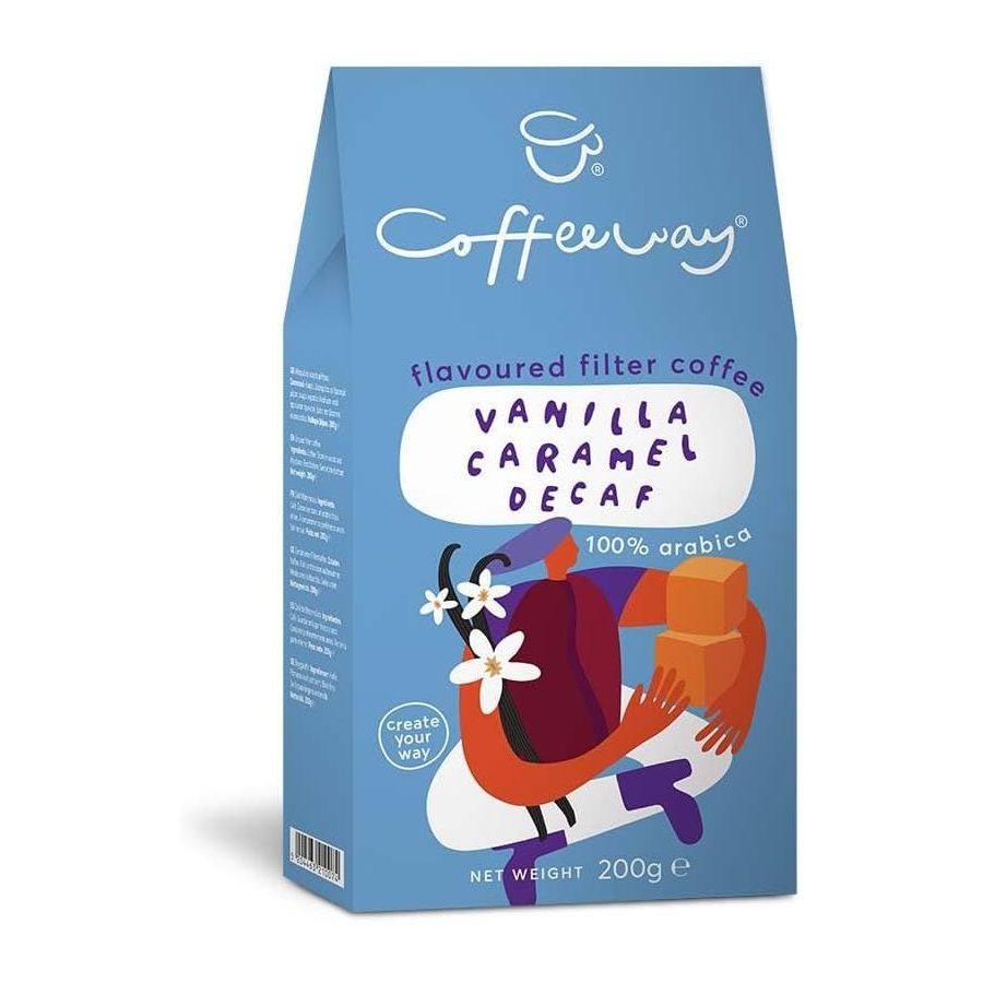 Coffeeway Vanilla Caramel koffeinfritt smaksatt malet kaffe 200 g