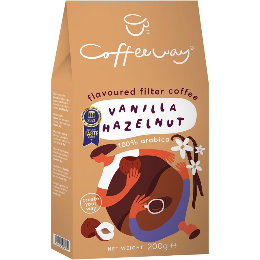 Coffeeway Vanilla Hazelnut smaksatt malet kaffe 200 g